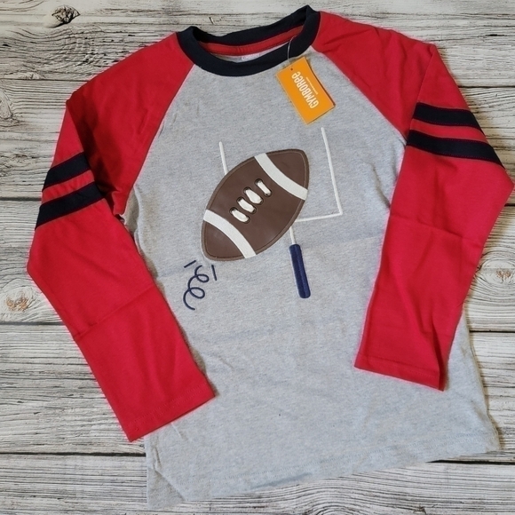 Baseball Long-Sleeve Raglan Top Gymboree Preppy Puppy Collection Size 8 NWT - Picture 1 of 7